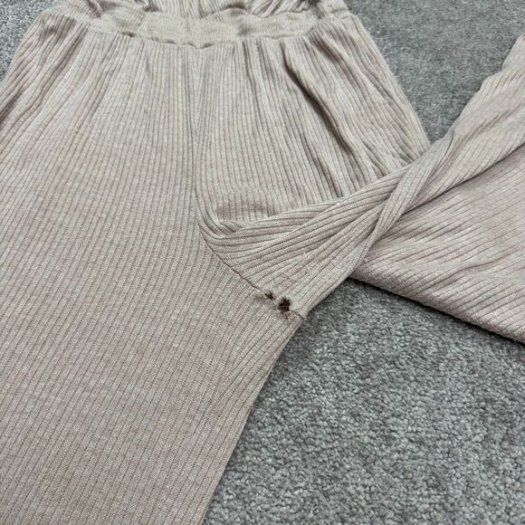 Kennedy Kened IK Ribbed Knit Wide Leg Wrap Jumpsuit Womens Small Beige Tie Strap - Picture 7 of 14